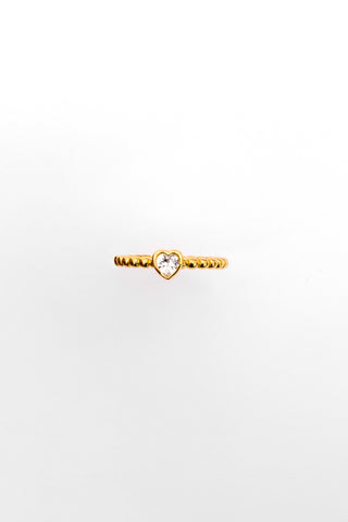 Heart Solitaire Ring