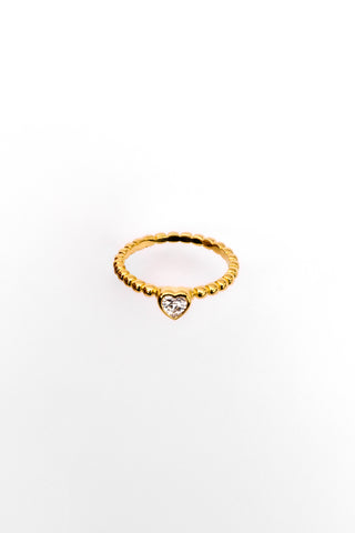 Heart Solitaire Ring