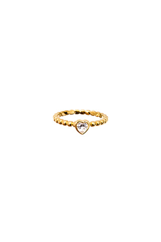Heart Solitaire Ring