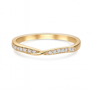Fine Gold Plated Swirl Diamond Ring