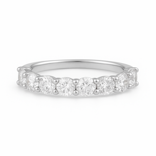 Fine Silver Diamond Band Ring