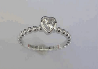 Heart Solitaire Ring (0664)