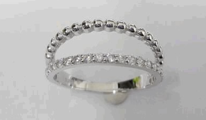 Double Band Stud/Ball Ring (1272)